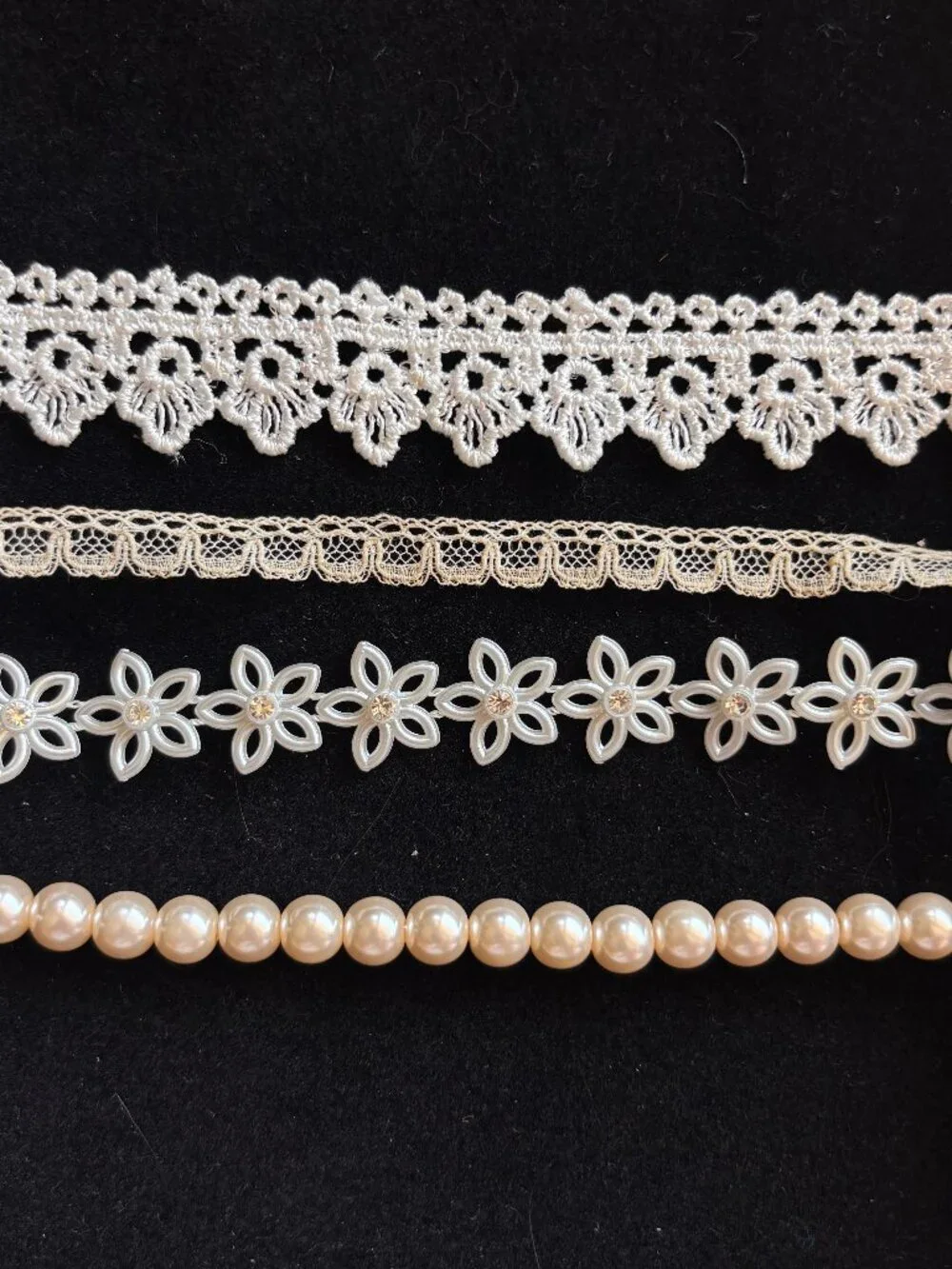 White and cream choker bundle